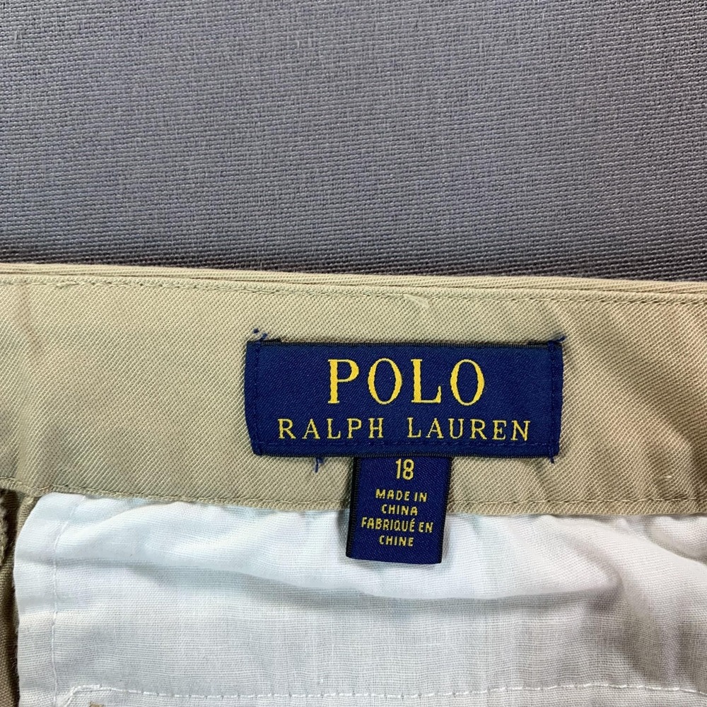 NEW Polo Ralph Lauren Pants Boys 18 (30x30) Khaki Beige Stretch Twill Chino - Picture 6 of 15